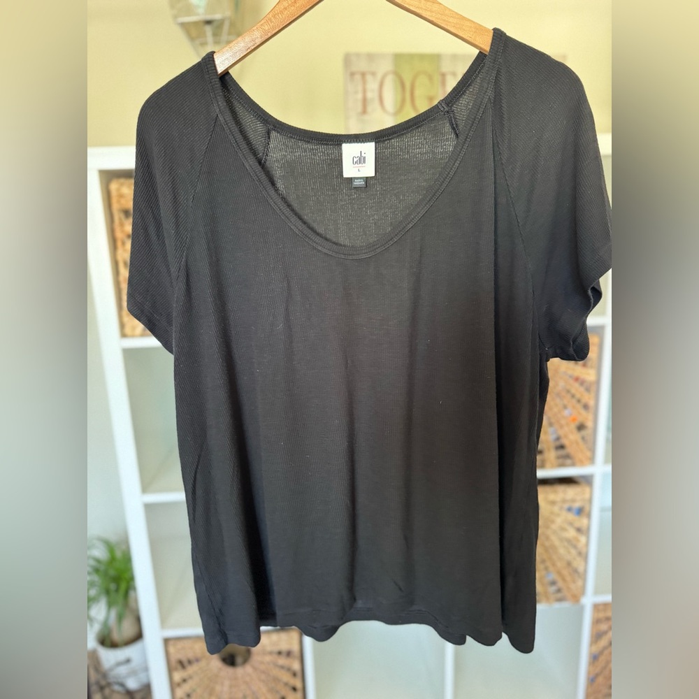 Cabi Black Short Sleeve Top
